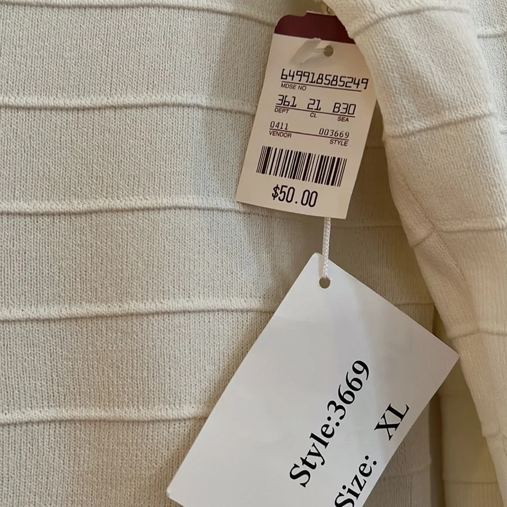 💐SALE💐BEAUTIFUL JOSEPH A CRÈME 3/4 SLEEVE TOP - Picture 4 of 5